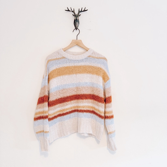 American Eagle Sweaters - American Eagle Women's Colorful Striped Oversized Sweater Size Medium